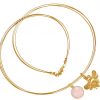 Gemshine - Damen - Halskette - Anhänger - 925 Silber - Vergoldet - BEE - Biene - Rosenquarz - Rosa - 45 cm – Bild 5