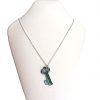 Gemshine - Damen - Halskette - Anhänger - SCHLÜSSEL - *Indian Sapphire* - Blau - 925 Silber - MADE WITH SWAROVSKI ELEMENTS® - 45 cm – Bild 3