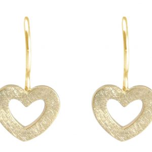 Gemshine  - Damen - Herz - Ohrringe - 925 Silber - Vergoldet - 20mm