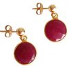 Gemshine - Damen - Ohrringe - 925 Silber - Vergoldet - Rubin - Rot - CANDY - 2 cm – Bild 5