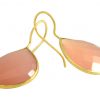 Gemshine - Damen - Ohrringe - 925 Silber - Vergoldet - Onyx - Rosa - CANDY - Tropfen - 3,5 cm – Bild 3