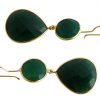 Gemshine - Damen - Ohrringe - 925 Silber - Vergoldet - Smaragd - Grün - CANDY - Tropfen - 6 cm – Bild 5