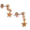 Gemshine - Damen - Ohrringe - 925 Silber - Vergoldet - STAR - 1 cm – Bild 3