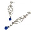 Gemshine - Damen - Ohrringe - Iolith - 925 Silber - Blau - INFINITY - 7,5 cm – Bild 5