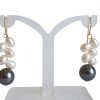 Gemshine - Damen - Ohrringe - Vergoldet - Perlen - Weiß - Tahiti - Grau - Tropfen - 3 cm – Bild 3