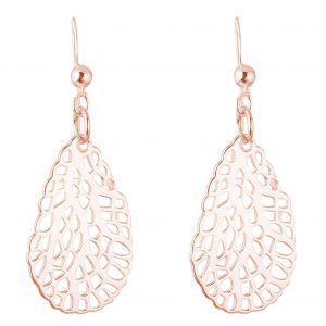 GEMSHINE Maritim Nautics Ohrringe mit Meer Anemone Ohrhänger in 925 Silber, hochwertig vergoldet oder rose im Navy Ozean Stil - Made in Madrid, Spain, Metall Farbe:Silber rose vergoldet