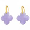 Gemshine - Damen - Ohrringe - 925 Silber Vergoldet - Chalcedon - Lavendel Lila - GEM - 2,5 cm – Bild 3