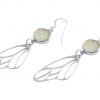 Gemshine - Damen - Ohrringe - Schmetterling - Flügel - WINGS - 925 Silber –- DRUZY - Weiß - Quarz - 6,5 cm – Bild 3