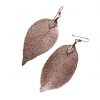 Gemshine - Damen - Ohrringe - Rose Vergoldet - Blatt - Rose - Natur - 7 cm – Bild 5