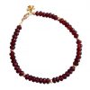 Gemshine - Damen - Armband - Vergoldet - Granat - Facettiert - Rot - Dunkelrot – Bild 3