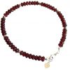 Gemshine - Damen - Armband  - 925 Silber - Granat - Facettiert - Rot - Dunkelrot