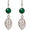 GEMSHINE Damenohrringe mit Smaragden und Blätter. Naturschmuck Ohrhänger 925 Silber, vergoldet oder rose. Made in Munich / Germany. Qualitätsvoller Schmuck im Etui, Metall Farbe:Silber – Bild 3