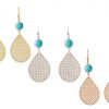 GEMSHINE Damenohrringe mit Mandalas und Türkisen hervorragender Qualität. Ohrhänger. Made in Madrid / Spanien. Im eleganten Geschenketui geliefert.