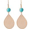 GEMSHINE Damenohrringe mit Mandalas und Türkisen hervorragender Qualität. Ohrhänger. Made in Madrid / Spanien. Im eleganten Geschenketui geliefert. – Bild 5