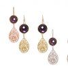 GEMSHINE Damenohrringe mit Mandalas und Amethysten hervorragender Qualität. Ohrhänger. Made in Madrid / Spanien. Im eleganten Geschenketui.