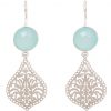 GEMSHINE Damenohrringe mit Mandalas und Chalcedon Edelsteinen. Ohrhänger .Made in Madrid / Spanien. Im eleganten Geschenketui geliefert. – Bild 4