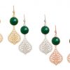 GEMSHINE Damenohrringe mit Mandalas und Smaragden hervorragender Qualität. Ohrhänger. Made in Madrid / Spanien. Im eleganten Geschenketui geliefert