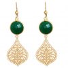 GEMSHINE Damenohrringe mit Mandalas und Smaragden hervorragender Qualität. Ohrhänger. Made in Madrid / Spanien. Im eleganten Geschenketui geliefert – Bild 4