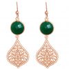 GEMSHINE Damenohrringe mit Mandalas und Smaragden hervorragender Qualität. Ohrhänger. Made in Madrid / Spanien. Im eleganten Geschenketui geliefert – Bild 5