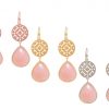 GEMSHINE Damenohrringe mit Mandalas und Rosenquarz Edelsteinen hervorragender Qualität. Ohrhänger. Made in Madrid / Spanien. Im eleganten Geschenketui geliefert.