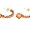 Gemshine - Damen - Ohrringe - Rose Vergoldet - Loop - Gold Orange - 3 cm – Bild 3