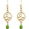 GEMSHINE Damenohrringe aus 925 Silber hochwertig vergoldet mit YOGA Lotusblumen und Peridot Quarzen hervorragender Qualität. Made in Madrid / Spanien. Im eleganten Schmucketui und Geschenkverpackung – Bild 4