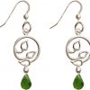 GEMSHINE Damenohrringe aus 925 Silber mit YOGA Lotusblumen und Peridot Quarzen. Edelsteine hervorragender Qualität und Farbe. Made in Madrid / Spanien. Im eleganten Schmucketui und Geschenkverpackung – Bild 3
