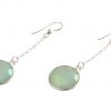 GEMSHINE Damenohrringe aus 925 Silber. 3,5 cm Yoga Ohrhänger mit Chalzedon Edelsteinen hervorragender Qualität und Farbe. Made in Madrid / Spanien. Im eleganten Schmucketui mit Geschenkverpackung. – Bild 3