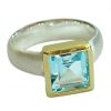 Gemshine - Damen - Ring - Silber 925 - Vergoldet - Topas - Blau, Ringgröße:56 (17.8) – Bild 3