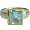 Gemshine - Damen - Ring - Silber 925 - Vergoldet - Topas - Blau, Ringgröße:56 (17.8) – Bild 5