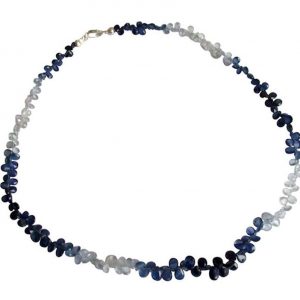 Gemshine - Damen - Halskette - 925 Silber - Saphir - Blau - 45 cm