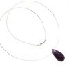 Gemshine - Damen - Halskette  -  Anhänger - 925 Silber - Amethyst - Tropfen - Facettiert - Violett - 45 cm – Bild 4