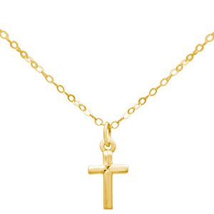 Gemshine  - Unisex - Anhänger - Vergoldet - 925 Sterling Silber - Kreuz - 45 cm