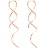 GEMSHINE Damenohrringe aus hochwertig rose vergoldetem 925 Silber. Elegant fließende 5 cm lange Designer Ohrhänger. Made in München / Deutschland. Im eleganten Schmucketui mit Geschenkverpackung. – Bild 4