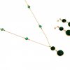 Gemshine - Damen - Ohrringe - 925 Silber - Vergoldet - Smaragd - Grün - Facettiert - 4 cm – Bild 4