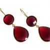 Gemshine - Damen - Ohrringe - 925 Silber - Vergoldet - Quarz - Rot - CANDY - Tropfen - 6 cm – Bild 4