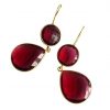 Gemshine - Damen - Ohrringe - 925 Silber - Vergoldet - Quarz - Rot - CANDY - Tropfen - 6 cm – Bild 3