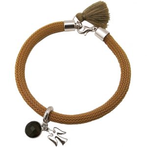 Gemshine - Damen - Armband - 925 Silber - Edelstein - Rauchquarz - Engel - Braun