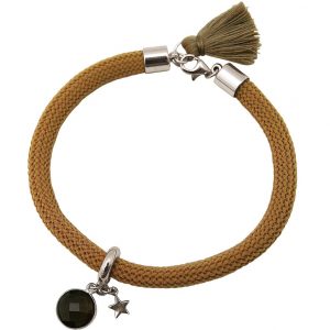 Gemshine - Damen - Armband - 925 Silber - Edelstein - Rauchquarz - STAR - Stern - Braun