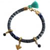 Gemshine - Damen - Armband - 925 Silber Vergoldet - AZTEC - BEE - Biene  - Saphir - Blau – Bild 3