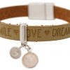 Gemshine - Damen - Armband - Fußabdruck - 925 Silber - WISHES - Braun - Sand - Rosenquarz - Magnetverschluss – Bild 3