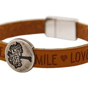 Gemshine - Damen - Armband - Lebensbaum - Natur - WISHES - Braun - Magnetverschluss
