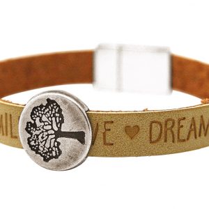 Gemshine - Damen - Armband - Lebensbaum - Natur - WISHES - Braun - Sand - Magnetverschluss