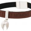 Gemshine - Damen - Armband - Schutz Engel - Doppelflügel - 925 Silber - WISHES - Braun Dunkel - Magnetverschluss – Bild 3