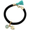 Gemshine - Damen - Armband - Vergoldet - Edelstein - Aqua Chalcedon - Engel - Grün - Schwarz – Bild 3