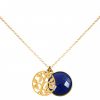 Gemshine - Damen - Halskette - Anhänger - LEBENSBAUM - 925 Silber Vergoldet - Saphir - Blau - 45 cm – Bild 4