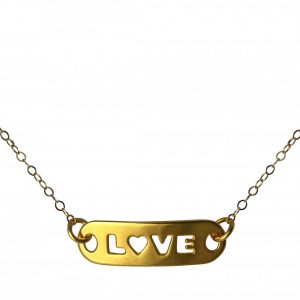 Gemshine - Damen - Halskette - WISHES - LOVE - Gold - 48 cm