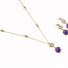 Gemshine - Damen - Ohrringe - 925 Silber - Vergoldet - Rosenquarz - Amethyst - Rosa - Violett - Lila - Facettiert - 4 cm – Bild 5