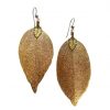 Gemshine - Damen - Ohrringe - Vergoldet - Blatt - Rose - Natur - 7 cm – Bild 4