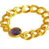 Gemshine - Damen - Ring - Vergoldet - Amethyst - Violett - Beweglich - Geschmeidig – Bild 3